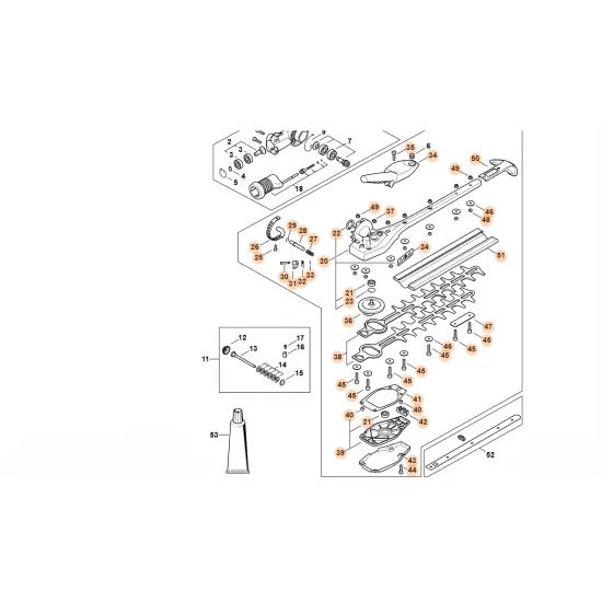 STIHL  Obudowa przekładni (145°, 250 mm) 4243 640 0527